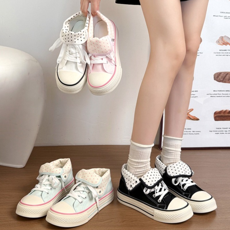 Vans Shoes Old Skool - New High Help Canvas Shoes Dots