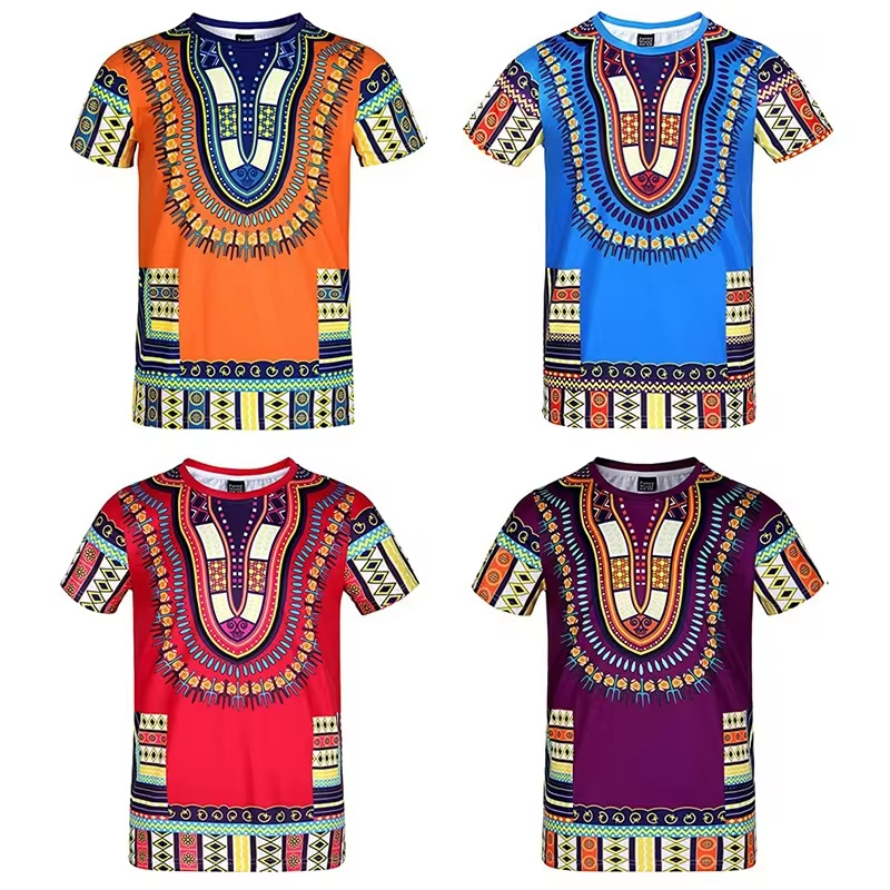 Summer Harajuku 3D Print Afric - Dashiki Shirt Men review and price
