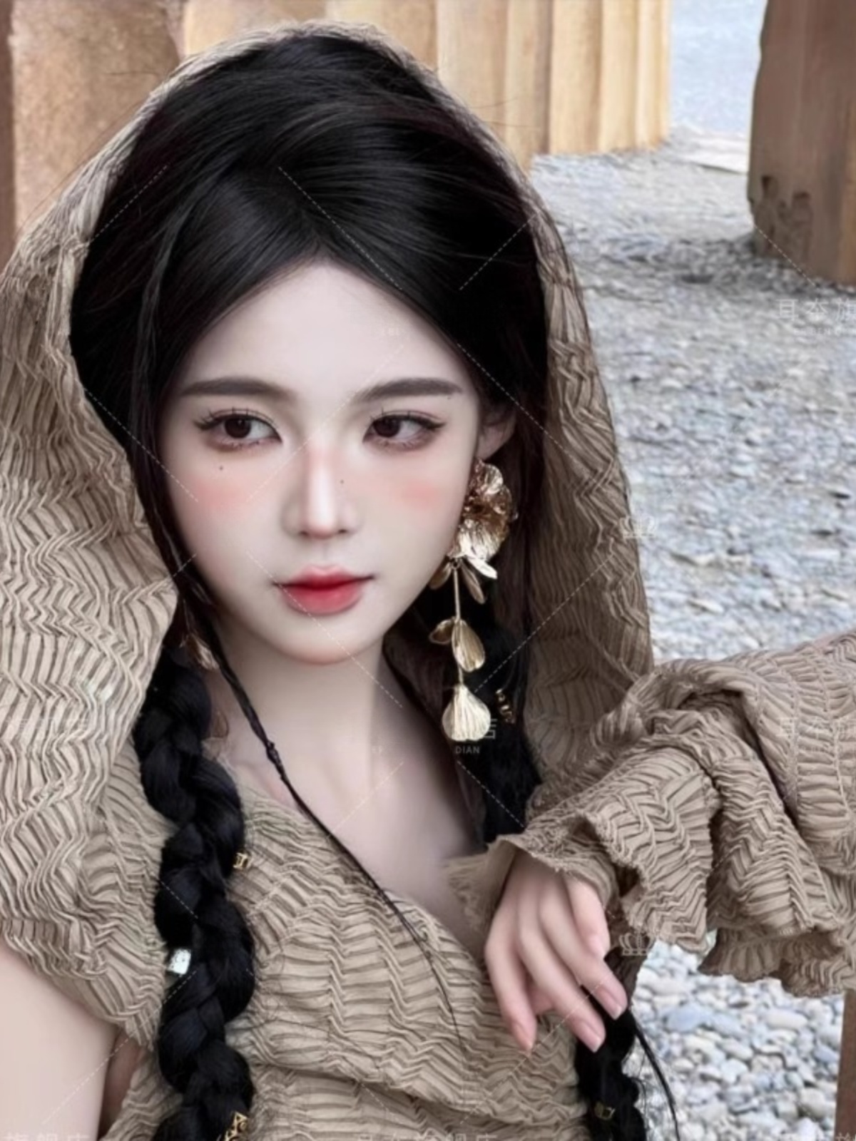 Desert  Themed Long Dress Wome - Ethnic Fashion Photography review and price