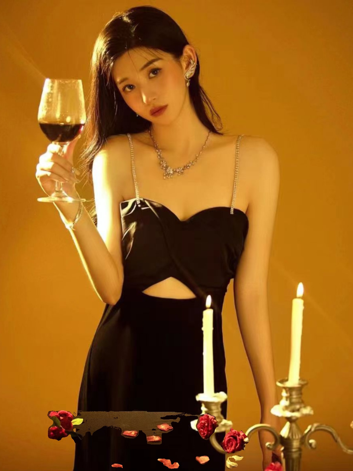 Sexy Backless Strap Dress Phot - Ethnic Fashion Photography review and price