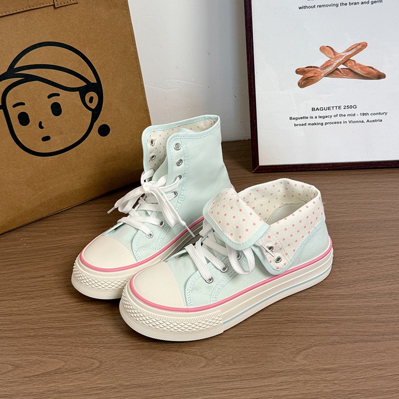 New High Help Canvas Shoes Dot - Vans Shoes Old Skool review and price