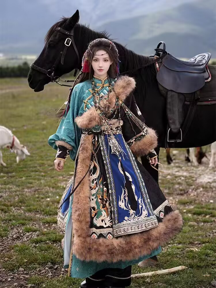 Tibetan Costume Women's New St - Ethnic Fashion Photography review and price