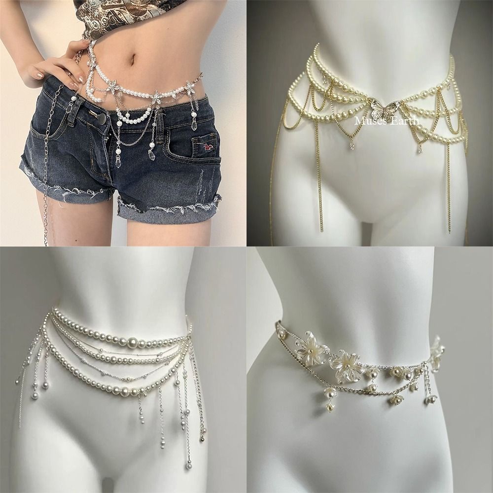 Fashion Elegant Pearl Waist Ch - Ethnic Fashion Jewellery review and price
