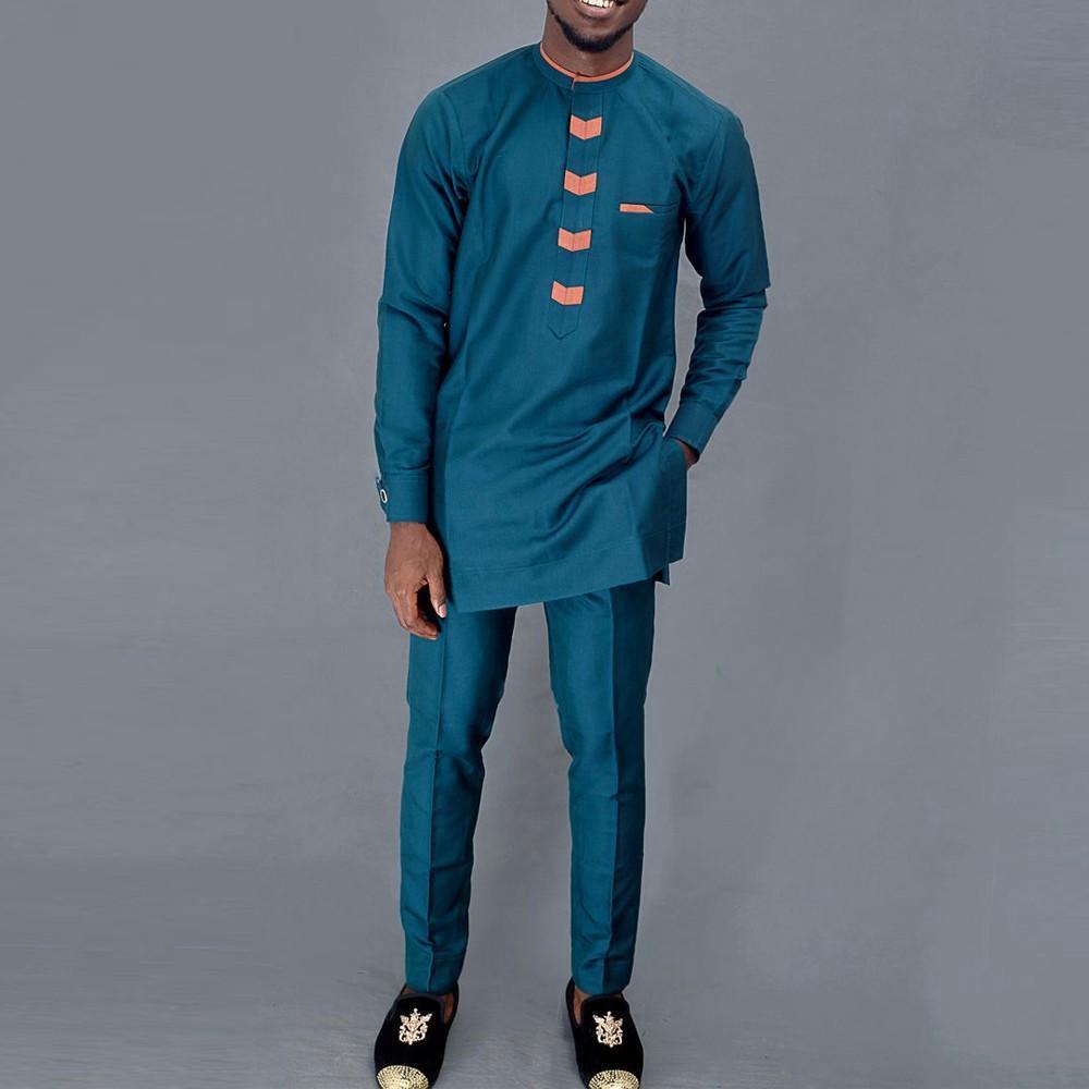 New 2Pc Luxury African Traditi - Dashiki Shirt Men review and price